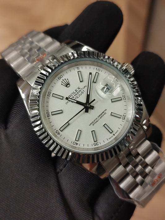 ساعة  ديت جست سوار جوبلي - أبيض