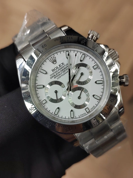 ساعة  دايتونا كرونوغراف - مينا بيضاء